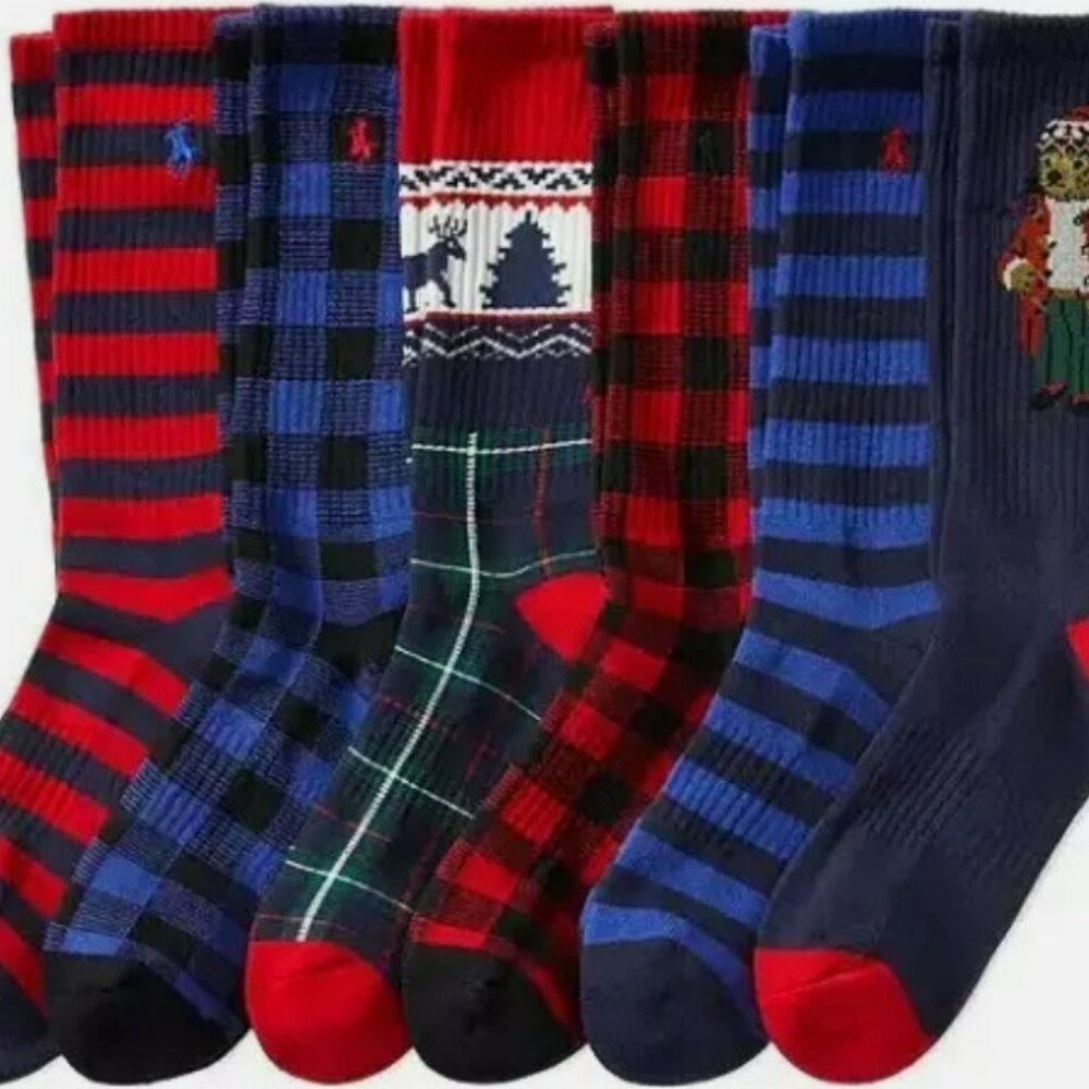 NWT Polo Ralph Lauren 6-pack Cushioned Trouser Dress Socks 6 pairs Mens 9-13